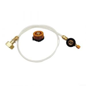Lioaeust Adaptateur de valve de r&eacute;chaud &agrave; gaz, adaptateur de valve de cartouche de gaz, br&ucirc;leur de recharge de propane pour camping en plein air (valve gonflable + adaptateur) (Toolfine, neuf)