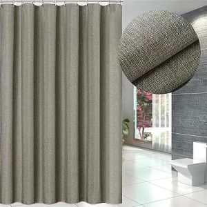 Lifup Rideau de Douche, Anti Moisissure, Imperméable Rideau de Baignoire en Polyester avec Crochets, Rideau Salle de Bain pour Baignoire Cabine de Douche Gris 80 x 200 cm (Gaptop EU, neuf)