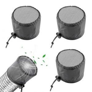 AMONENZ 4 Pièces Housses Ventilation pour Tente Culture, Tissu Oxford Tente Couverture, Housse Aération avec Boucles Réglage et Bandes Élastiques, pour Conduits Climatisation et Ventilation Tente (AMONENZ, neuf)