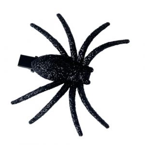 YROHGKPN Barrettes &agrave; cheveux scintillantes en forme d'araign&eacute;e en plastique l&eacute;ger pour costumes, tous les jours, noir scintillant, araign&eacute;e (DawenYIsheng, neuf)