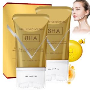 Crème Raffermissante et Liftante pour le Cou Moolinse, Nouveauté 2025, Crèmes Raffermissantes pour le Cou Moonlinse avec Rouleau, Raffermissante et Raffermissante pour le Relâchement Peau (2 Pièces) (YQWK, neuf)