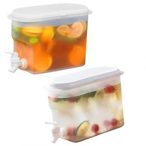 Lot De 2 Distributeur Eau Pour Réfrigérateur Avec Robinet, 2.8L Distributeur De Boisson Avec Robinet, Distributeurs Eau Frigo, Réservoir À Boissons Pour Cuisine Maison Extérieur Fête Pour Boissons (lanotebleue, neuf)