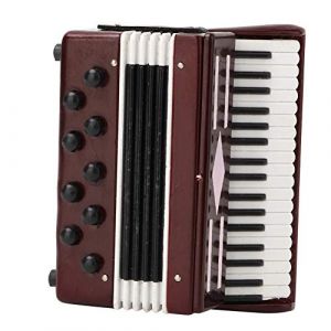 de Fin d'ann&eacute;e Accord&eacute;on Miniature, 6CM Miniature en Bois Rouge mod&egrave;le d'accord&eacute;on mod&egrave;le Instrumental avec bo&icirc;te d&eacute;licate Musical, mod&egrave;le de Maison de poup&eacute;e Home Decor (Dushiw, neuf)