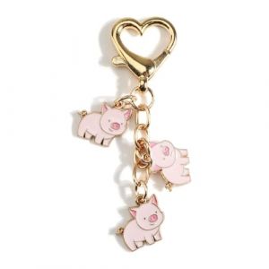 Porte-Cl&eacute;s Animaux Cr&eacute;atifs Et Mignons, Cadeau D'anniversaire Et D'amiti&eacute; Pour Femme, Porte-Cl&eacute;s Personnalis&eacute; Unique, Bijou De Sac, Pour Maman, Petite Amie, Petit Ami (Cochon rose) (jyyqk, neuf)