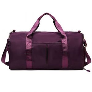 Hixingo 45L Sac de Sport - Femmes et Hommes Sac de Voyage Pliable Garcon Grand avec Compartiment de Chaussures et Poche Humide pour Sac de Gym, Fitness (45L,Fuchsia) (Hixin, neuf)