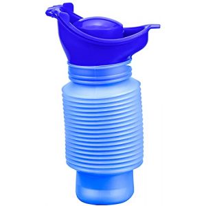 Urinoir Portable 750 ML, Urinoir R&eacute;tractable Enfants et Adultes pour Camping Voyage Ext&eacute;rieur et Voiture - Bleu (kuadejidencodp, neuf)