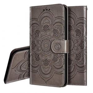IMEIKONST Coque Compatible avec Samsung A32 5G, Flip &Eacute;tui Embossed Cuir [Porte-Cartes de Cr&eacute;dit] Portefeuille [Magn&eacute;tique] Stand Housse Coque pour Samsung Galaxy A32 5G. Mandala Grey LD (IMEIKONST, neuf)