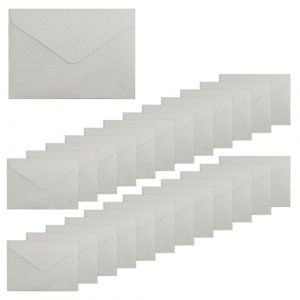 ZSUIQIN Lot de 25 Enveloppes, Enveloppe Verte - 19.3 X 13.3 Cm - Fermeture par Collage Humide - Sans Fen&ecirc;tre pour Mariage, No&euml;l, les Cartes de V&oelig;ux et les Invitations 25 Umschl&auml;ge Gris Clair (SUIQIN, neuf)