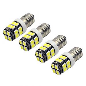 Ruiandsion Lot de 4 ampoules LED E10 2835 20SMD 12 V 1 W de remplacement pour lampes frontales, lampes torches, blanc 6000 K (Ruiandsion, neuf)