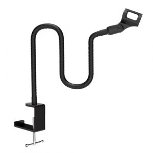 Support de microphone de bureau, tube &eacute;pais rotatif, support de microphone col de cygne &agrave; pince | pour podcast, chant, streaming en direct, jeu, r&eacute;union, apprentissage &agrave; distance (jinaodianzi, neuf)