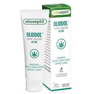 OLIOSEPTIL - Oliodol&reg; - Baume Apaisant - Enrichi en Cannabidiol (CBD), Menthol & Huiles Essentielles - Soulage les g&ecirc;nes musculaires - 100% vegan - Tube 50 ml (Parabio Sant&eacute;, neuf)