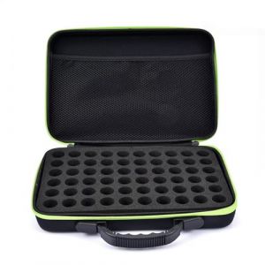 Boîte Huile Essentielle, 60 Trous Boîte De Rangement pour Huiles Essentielles 10ml 15ml, Antichoc Étui De Transport D'huile Essentielle, Organisateur De Vernis À Ongles/Huile Essentielle (wulea, neuf)