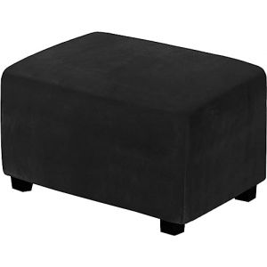 Housse de Repose-Pieds en Velours Extensible, Carr&eacute;es, Rectangulaire, avec Housses pour Ottomane, pour Banc Coffre Rangement, Tabouret, Repose-Pieds, Pouf Int&eacute;rieur ( Color : #16 , Size : Rectangle Ot (Pooneeliff, neuf)