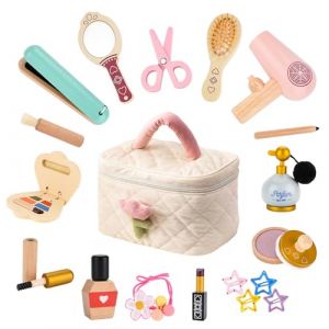BBWELL Faux Maquillage Enfant Fille en Bois,kit de Maquillage pour Fille,Jeux de Maquillage Coffret Jouet,Kits Jouets Cosm&eacute;tiques,Cadeau pour No&euml;l et Anniversaire pour Filles de 3 &agrave; 8 Ans (RAMO DRAGON SHOP S.R.L., neuf)