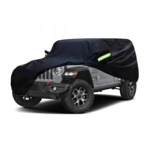 SjYsXm B&acirc;che Voiture Compatible avec Jeep Wrangler 4-Door 2026-2007, Impermeable Couverture Voiture avec Doublure en Coton, Ext&eacute;rieur Housse Voiture Protection Anti UV Pluie Soleil Neige (XCDFR, neuf)