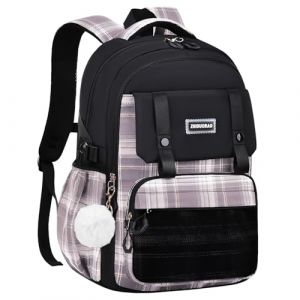 Amythe Sac &agrave; Dos Fille Primaire, Kawaii Cartable Enfant Scolaire, Sac Ecole Fille Coll&egrave;ge L&eacute;ger de Grande Capacit&eacute; pour CP CE CM 6 &agrave; 12 ans-Noir (Amythe, neuf)