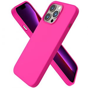 ORNARTO Coque Compatible avec iPhone 13 Pro Case, Coque Silicone Liquide 3 Couches Pleine Gel en Caoutchouc Souple Cover avec Microfibre Douce pour iPhone 13 Pro 6,1 Rose Fluo (ORNARTO FR, neuf)