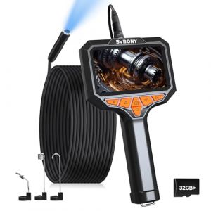Svbony SM501 Caméra d'inspection Endoscopique Industrielle, HD 4.3" IPS Camera Endoscopique, Prendre des Vidéos et des Photos avec 32G TF Card, IP67 Camera Tuyau avec 8 lumières LED (RetevisDirect, neuf)