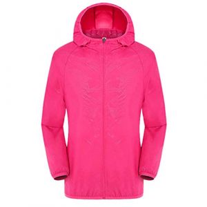 Veste Homme Impérmeable à Capuche Hommes Extérieur Imperméable Veste de Pluie Fermeture éclair Respirante Doublée de Randonnée Manteau de Pluie Coupe-vent Veste à capuche homme Trench Sport Pliable (usitable, neuf)