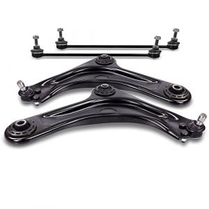 BESTPRICE 2x bras de suspension avant inf&eacute;rieur gauche droit, 2x barres de liaison avant Compatible avec CITRO&Euml;N C2 (JM_), C3 I (FC_, FN_), PEUGEOT 1007 (KM_) (ATP-Pi&egrave;cesAuto, neuf)