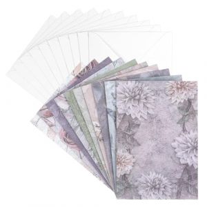Ideen mit Herz Lot de 20 cartes de vœux à motif - Cartes de condoléances - Avec enveloppes - 11,5 x 16,5 cm - 20 pièces (condoléances, floral) (Ideen mit Herz, neuf)