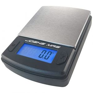 Joshs Balance numérique MR5 - Balance de précision avec précision jusqu'à 500 g ou 0,5 kg par incréments de 0,1 g - Balance de poche - Pèse-monnaie - Gramme - Affichage LCD (Digitalwaagen, neuf)