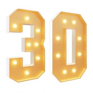 Tonnelle lumineuse avec num&eacute;ros pour d&eacute;coration de f&ecirc;te, ensemble de panneaux en mousse pr&eacute;d&eacute;coup&eacute;s en mosa&iuml;que LED g&eacute;ants pour la Saint-Valentin, anniversaire, No&euml;l, Nouvel An, 120 cm - 4 pi, num&eacute;ro (Nova Goods Shop, neuf)