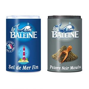 LA BALEINE - Duo Sel De Mer Méditerranée Et Poivre 68G - Lot De 2 - meilleure offre (Les Trois Mousquetaires, neuf)
