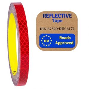 Anpatel Fabriqu&eacute; en ruban adh&eacute;sif r&eacute;fl&eacute;chissant pour l'ext&eacute;rieur, haute visibilit&eacute;, imperm&eacute;able, adh&eacute;sif puissant, pour v&eacute;hicules, remorques, voitures, camions, v&eacute;los (rouge 4092_5 mm x 5 m&egrave;tres) (Solnit Products FR, neuf)