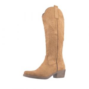 Elara Bottes Femme Bottes Cowboy Chunkyrayan F1225 Camel Suede New-40 (Elara-Shop Preise inkl. MwSt, neuf)
