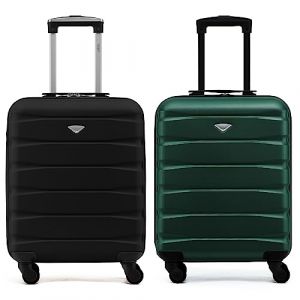 Flight Knight Lot de 2 valises rigides legeres en ABS a 4 Roues Cabine Bagage a Main Approuve Les compagnies aeriennes - British Airways et Taille maximale pour easyJet Grand Sac de Cabine 56x45x25cm (Prime Brands Group FR, neuf)
