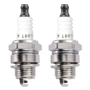 Laitejituan L8RTC Lot de 2 bougies d'allumage universelles pour moteur à 2 temps pour tondeuse à gazon - Bougies d'allumage de rechange pour tondeuse à gazon, tronçonneuse, coupe-pinceau (Laitejiguangkeji, neuf)