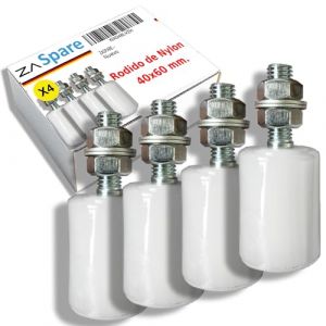 ZASPARE - Guide Portail Coulissant 40X60 Galet Portail Coulissant, Galets en Nylon pour Portes de Garage et Autres Applications (40X60 (PACK 4)) (ZASPARE, neuf)