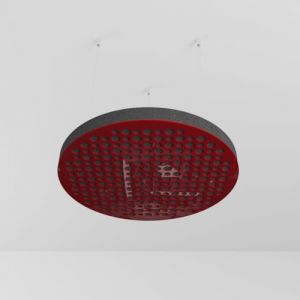 Lot de 2 panneaux acoustiques mont&eacute;s au plafond avec kit de montage | Panneaux insonorisants et diffusants | R&eacute;duction d'&eacute;cho | Traitement acoustique | Couleur : (Plastique rouge brillant, CIRCLES) (ATB-SOUND, neuf)