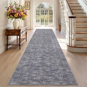 TEHWDAIYOU Tapis Couloir Long Antid&eacute;rapant LavableTapis de Passage Couloir Long Antid&eacute;rapant 50 x 200 cm Tapis de Cuisine Lavable en Machine Tapis d Entree Interieur pour Cuisine Devant Evier Gris (ZHAOZHAOBAIHUO, neuf)