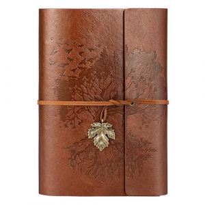 ANOMM Carnet de Note Cuir A5, Journal à Spirale Rechargeable, Vintage Carnet de Voyage avec Pages Lignées, Carnet à Spirales, Cadeau pour Femmes, Hommes, Filles et Garçons, 160 Pages (Marron) (Dazzlingyyh, neuf)