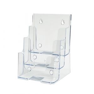 Deflecto Pr&eacute;sentoir Comptoir A5 Portrait 3 Niveaux &ndash; Porte-revues Mural pour Brochures (Deflecto Europe, neuf)