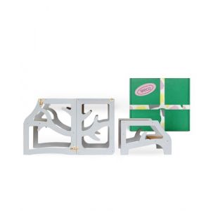 Weco Tour d'apprentissage 3 en 1 pour enfant avec marchepied - Bureau blanc Montessori - Meuble de cuisine pliable (gris) (Weco.Shop, neuf)