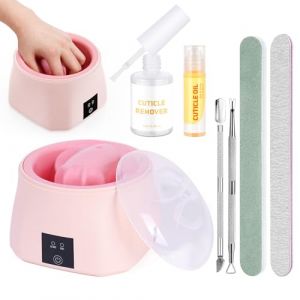Quaferen Plateau chauffant &agrave; 50 % pour retirer rapidement les vernis &agrave; ongles gel et poudre de trempage - Bol &eacute;lectrique en acrylique - Pour salon et maison (LISHST, neuf)