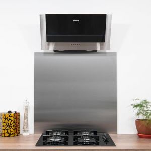 Fond de hotte/Crédence INOX Magnétique-12 Tailles-Hauteur 30 cm x (Longueur 70 cm) (AluCouleur, neuf)
