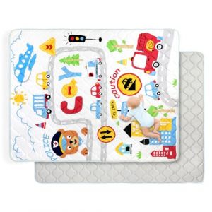 Tapis de Jeux Bebe Pliable, Épaissi 2cm Tapis d'eveil Bebe 150×180cm, Lavable en Machine, Antidérapant Tapis sol Bebe Tapis Chambre Enfant Applicable à Intérieur/Extérieur/Clôture(Voitures de ville) (Decalsweet, neuf)
