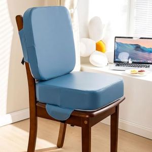 Coussin de siège rehausseur en polyuréthane pour table de salle à manger, coussin rehausseur antidérapant, amovible et lavable en éponge haute densité de 9,9 cm avec ceinture de sécurité (5 + 10 cm, (LianCong, neuf)