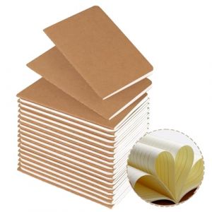 YBCPACK Lot de 30 carnets de notes kraft - Format A6 - Lign&eacute;s - Avec 60 pages (30 feuilles) - Pour le bureau, l'&eacute;cole et les voyages - 10 x 14 cm (YBCPACK, neuf)