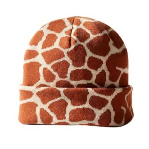 JhavexToy Girafe Bonnet Gestrickt avec Broderie Cadeau D&eacute;co Charmant pour Femmes Hommes Cadeaux Joyeux de No&euml;l et Anniversaire Accessoire Styl&eacute; pour Girafe Admirateurs (WanZaiXianGangYuJianZhuYouXianGongSi, neuf)