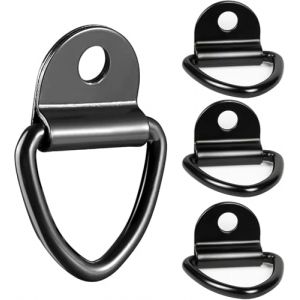 wadafen 4 Pcs Anneaux D'arrimage,Anneau Arrimage en V, Robuste Anneau Arrimage en V,Traction Anneaux Arrimage,Cochet d'ancrage V-Ring,Charge 450 kg,pour Remorques,Camions,Voitures,Bateaux (deruidakeji, neuf)