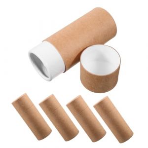 minkissy 5 Pi&egrave;ces Lot de Tubes Ronds Carton Kraft pour Rangement Huiles Essentielles Bo&icirc;te Aromath&eacute;rapie &Eacute;tanche Portable pour Voyage et Maison (Master Self, neuf)