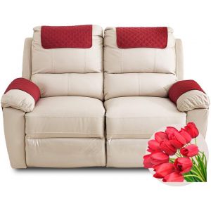 Housse D'appui-Tête pour Meubles, Housse D'accoudoir, Canapé 2/1/3 Places avec Accoudoirs Housse de Protection pour Appuie-Tête de Chaise Inclinable (Color : Rouge, Size : 4 Pieces(2xpocket)) (MOSIED, neuf)