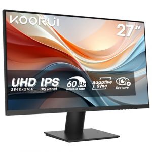 KOORUI N07 27 Pouces &Eacute;cran PC, 4K Moniteur UHD(3840x2160), IPS 60Hz HDR10 Adaptive Sync, 2X HDMI 2.0 & DisplayPort 1.4, VESA 100x100mm, Soins des Yeux (Fleuriring Store, neuf)