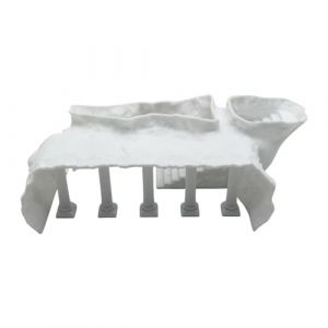 Colcolo D&eacute;coration d'aquarium en Forme de Grotte et de Colonne Romaine, &eacute;l&eacute;ment d&eacute;coratif pour Aquarium, cachette pour Poissons, d&eacute;coration pour Aquarium, L White (Colcolo-EU, neuf)