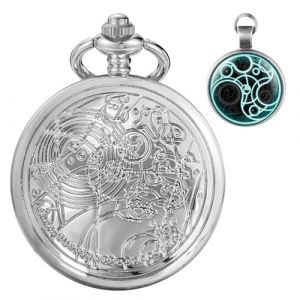 Tiong Doctor Who Montre de poche &agrave; quartz avec bo&icirc;tier en bronze Cadran blanc et cha&icirc;ne pour homme Style r&eacute;tro Dr Who, Ensemble num&eacute;ro 8 (Shenzhen Bo Si Ni Watch Co Ltd, neuf)